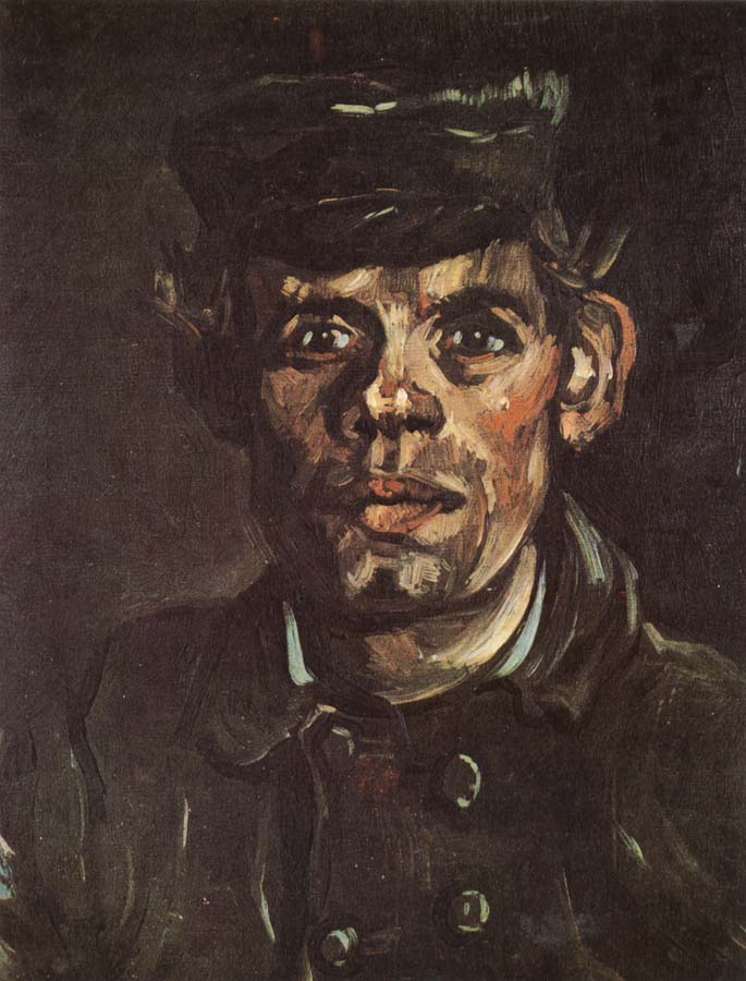 Vincent Van Gogh Head of a Young Peasant in a Peaken Cap (nn04)